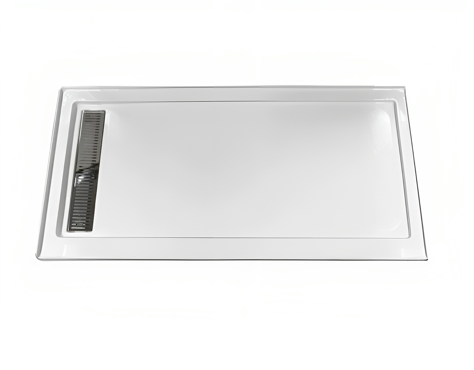 Acrylic Shower Tray (With drain and stainless steel cover )